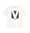 Valentino Mens Avorio Logo-print Crew-neck Cotton-jersey T-shirt In Ivory