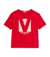 Valentino Crewneck Graphic Print T-shirt Logo In Red