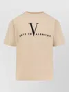 Valentino Garavani  Cotton T-shirt With Made In  Print In Nude