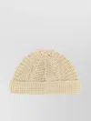 Valentino Garavani Sand Cotton Knitted Vlogo Signature Beanie Hat