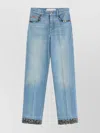 Valentino Straight-fit Denim Pants With Colorful Embellishments