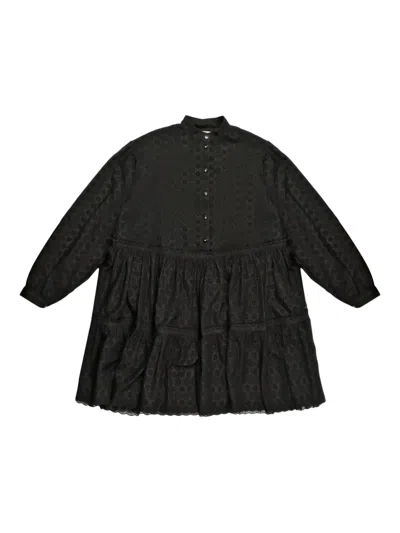 Valentino Cotton Dress In Black