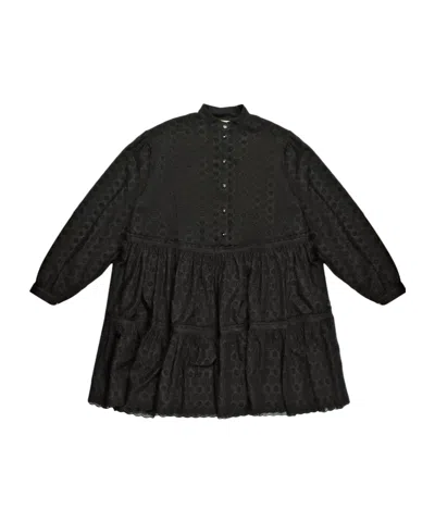 Valentino Cotton Dress In Black