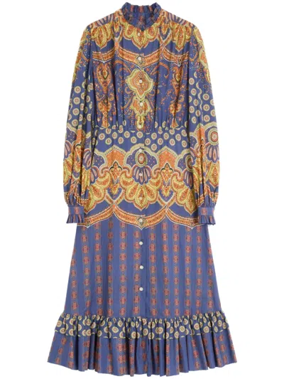 Valentino Cotton Dress In Blue