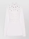 Valentino Floral-embroidered Cut-out Shirtdress