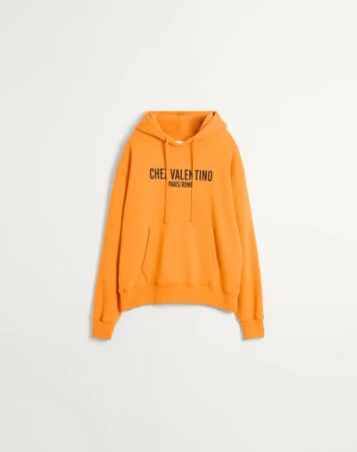 Valentino Men's Chezcotton Hoodie In Orange