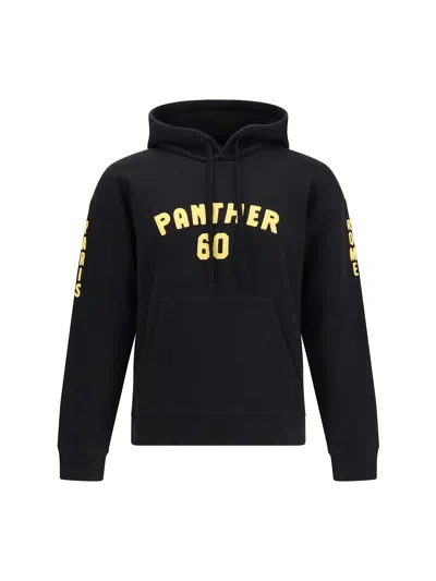 Valentino Cotton Hoodie Panther 60 In Black