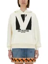 Valentino Garavani Cotton Hoodie With Print In White