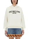 Valentino Women's Ivory Cotton Sweatshirt In White