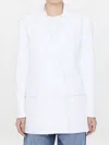 Valentino Garavani White Cotton Blend Oversize Shirt In Multi