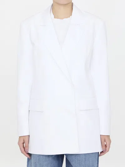 Valentino Cotton Jacket In White