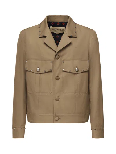 VALENTINO COTTON JACKET WITH STUDS