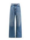 VALENTINO COTTON JEANS WITH BACK V DETAIL