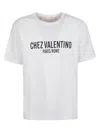Valentino Cotton Crew Neck T-shirt With Graphic Print In White