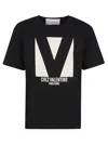 Valentino Crew Neck Short Sleeves T-shirts In Black