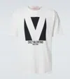 Valentino Mens Avorio Logo-print Crew-neck Cotton-jersey T-shirt In White