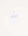 Valentino Womens Bianco Text-print Round-neck Cotton T-shirt In Multi