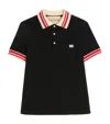 Valentino Vlogo Signature Cotton Polo Shirt In Black