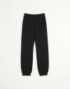 Valentino Chenille Jogging Trousers With Chez Patch In Black