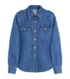Valentino Cotton-linen Shirt In Blue