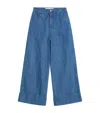 VALENTINO COTTON-LINEN WIDE-LEG TROUSERS