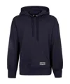 Valentino Cotton Logo-patch Hoodie In Black