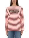 Valentino Womens Avorio Rosso Striped Brand-print Cotton-jersey T-shirt In Red