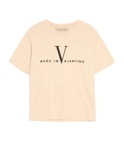 VALENTINO COTTON MADE IN VALENTINO LOGO T-SHIRT