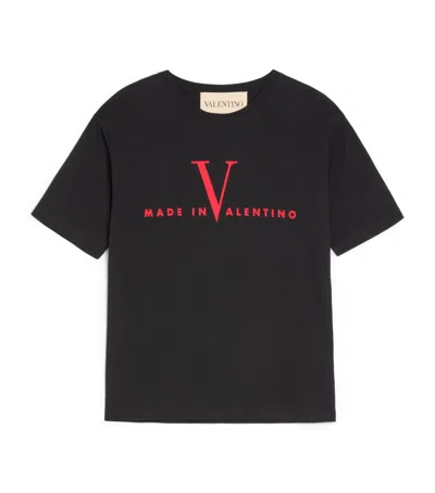 VALENTINO COTTON MADE IN VALENTINO LOGO T-SHIRT