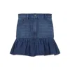 Valentino Garavani Mini Denim Skirt In Blue