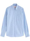 Valentino Camicia Maniche Lunghe Vlogo Signature Shirts Light Blue In Blue