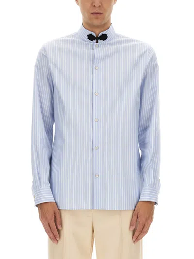 VALENTINO COTTON OXFORD SHIRT WITH TOGGLE