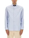 Valentino Garavani Striped Shirt Shirt And Blouse Light Blue In Blue