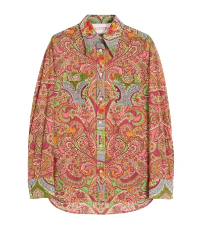 VALENTINO COTTON PAISLEY PRINT SHIRT