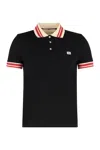 Valentino Vlogo Signature Cotton Polo Shirt In Black
