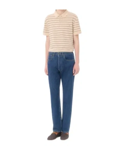 Valentino Cotton Pique Polo Shirt With Vgold Stripes In Multi