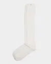 Valentino Embellished Pointelle-knit Cotton Socks In White