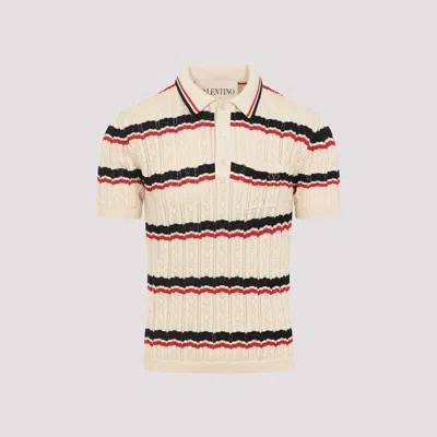 Valentino Polo Shirt Vlogo Signature In Multi