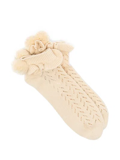 VALENTINO COTTON POMPOM SOCKS