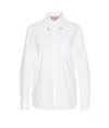 Valentino Faux Pearl-embellished Cotton Poplin Shirt In White