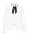 Valentino Cotton Popeline Shirt In White