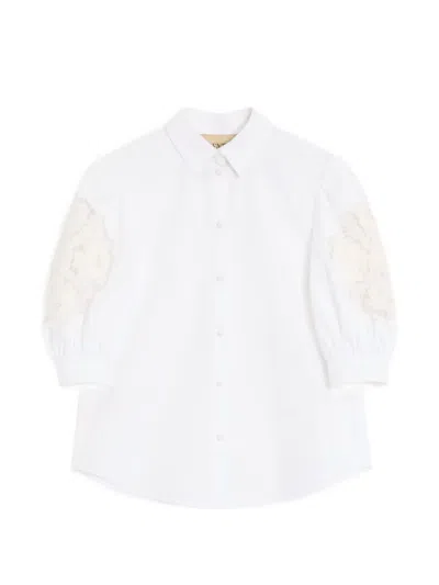 Valentino Cotton Popeline Shirt In White