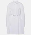 Valentino Flared Chemisier Dress With Hidden Placket In Weiss