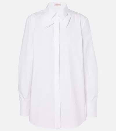 Valentino Cotton Poplin Shirt In Weiss