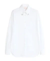 Valentino Tailored White Cotton Shirt With Decorative Buttons In White