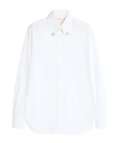 VALENTINO VALENTINO EMBELLISHED BUTTON-UP SHIRT
