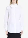 Valentino Cotton Poplin Shirt With Bow Detail In White