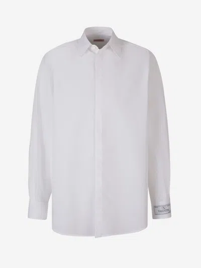 Valentino Garavani Cotton Poplin Shirt In White
