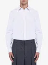 Valentino Poplin Cotton Shirt With Hidden Buttoning In White
