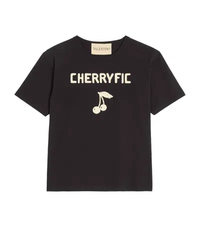 VALENTINO COTTON PRINTED CHERRY T-SHIRT